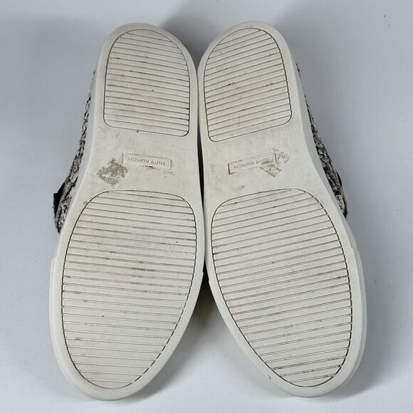 Tory Burch Womens Shoes Size 11 Huarache Weave Snakeskin Leather Slip On Sneaker - Picture 11 of 16